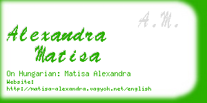 alexandra matisa business card